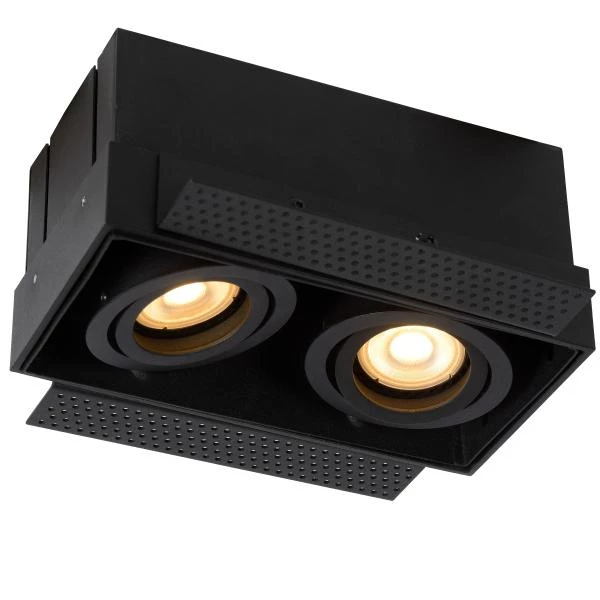 Lucide TRIMLESS - Recessed spotlight - 2xGU10 - Black - detail 1